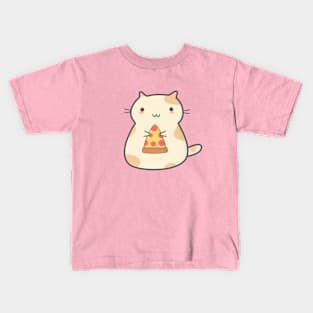 Cute Pizza Cat T-Shirt Kids T-Shirt